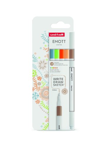 Uni-Ball EMOTT Rotuladores de Escritura y Dibujo Colores Naturaleza Estuche 5 UD Uni-Ball EMOTT Rotuladores de Escritura y Dibujo Colores Naturaleza Estuche 5 UD