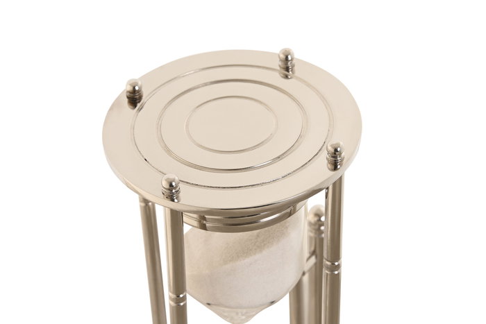 DKD Home Decor Reloj de Arena de Aluminio y Cristal Cromado