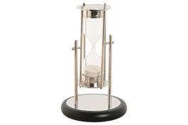 DKD Home Decor Reloj de Arena de Aluminio y Cristal Cromado