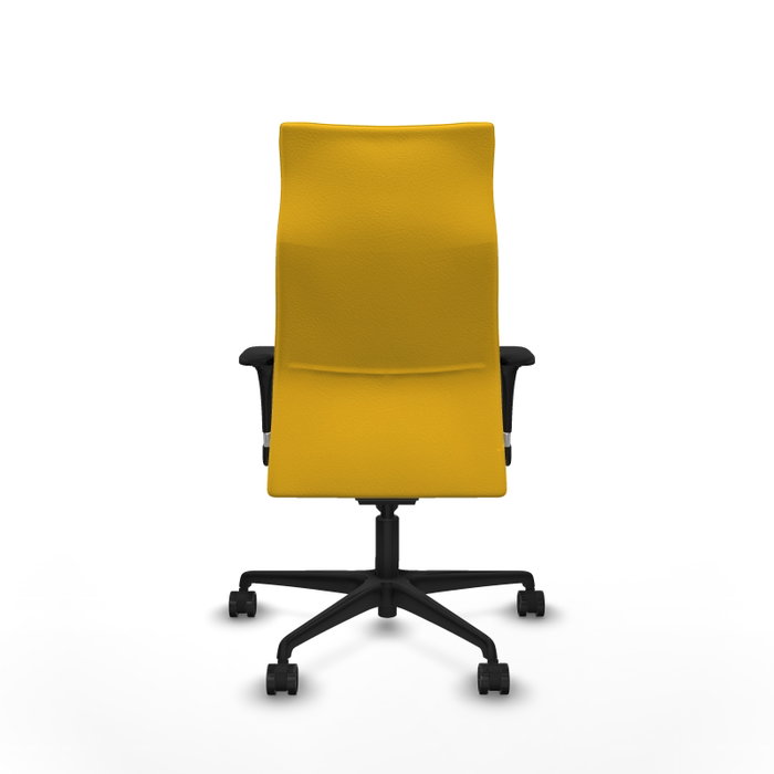 PIQUERAS Y CRESPO Sillón Albacete con Mecanismo Sincro y Similpiel Amarillo