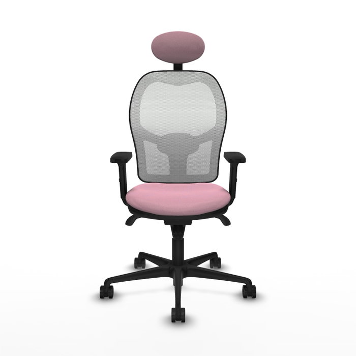 PIQUERAS Y CRESPO Silla de oficina Jorquera Rosa y Blanca