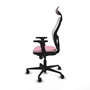 PIQUERAS Y CRESPO Silla de oficina Jorquera Rosa y Blanca