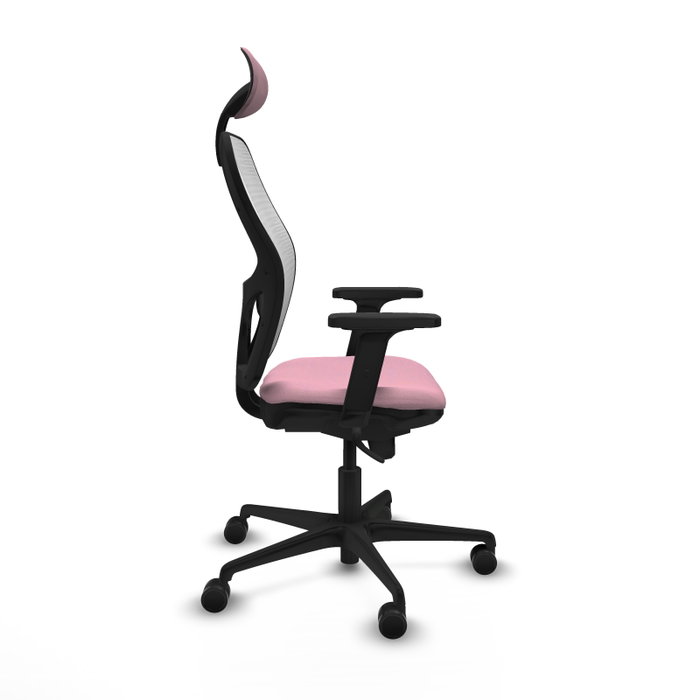 PIQUERAS Y CRESPO Silla de oficina Jorquera Rosa y Blanca