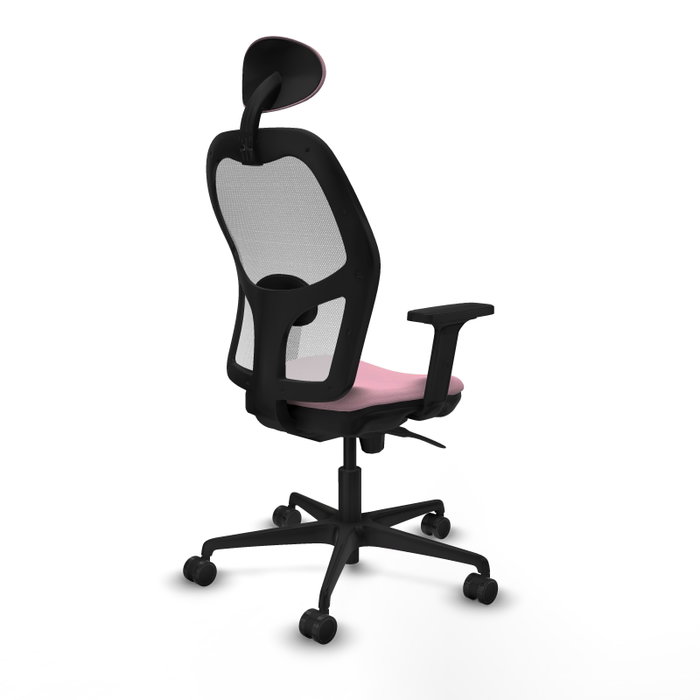PIQUERAS Y CRESPO Silla de oficina Jorquera Rosa y Blanca