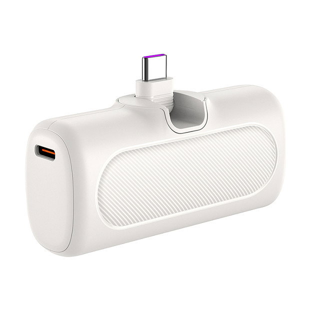 LogiLink Mobile Power Bank 5000 mAh con USB-C integrado, blanco