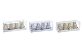 DKD Home Decor Set de 4 Velas de Árbol Surtido