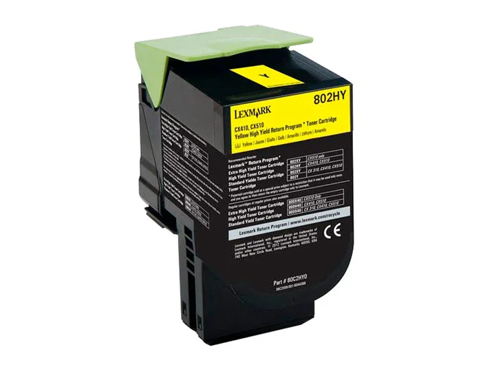Lexmark 80C2HYE Tóner Amarillo de Alto Rendimiento (XXL)平衡