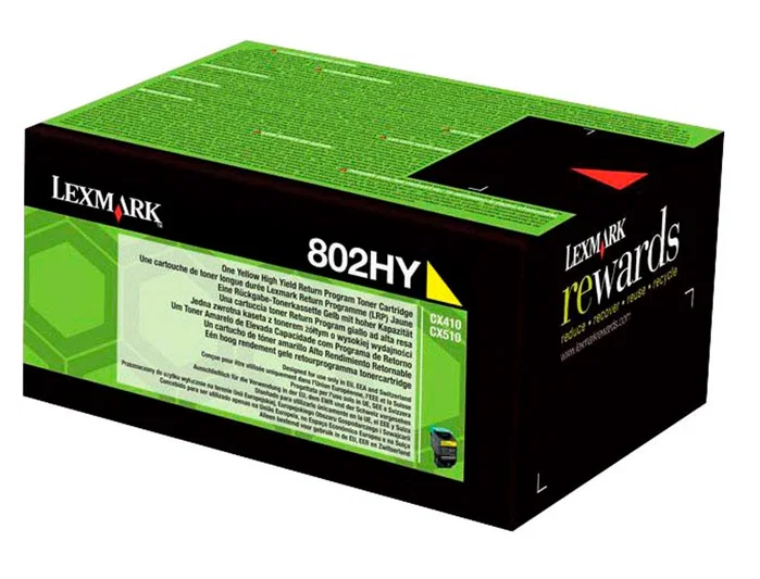 Lexmark 80C2HYE Tóner Amarillo de Alto Rendimiento (XXL)平衡