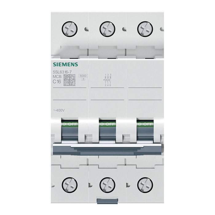 Siemens Automat C 16A 5SL63167 3p 400V 6kA