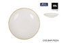 La Mediterranea Plato Hondo Milkycream ø22.6x4.6cm, Pack de 12 unidades