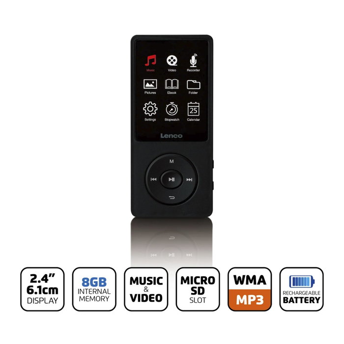 Lenco Xemio 669BK Reproductor MP3/MP4 Negro Lenco Xemio 669BK Reproductor MP3/MP4 Negro