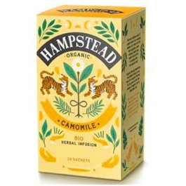 Hampstead Infusión de Camomila Real 20 Bolsitas Ecológica Relajante Sin Cafeína