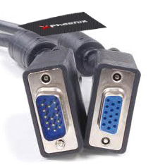 Phoenix Technologies Cable SVGA HD15 15 metros, HDB15 Macho a Macho, Triple Apantallado, Resolución 1280x1024 / 1680x1050