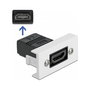 DeLOCK Easy 45 HDMI Modulo Recto 22.5 x 45 mm para Cable HDMI, Negro