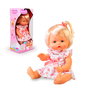 Nenuco Nfnc0000 Muñeca bebé de 35 cm con pelo, cuerpo duro, bebe y hace pipi, vestido primaveral de mariposas y lazo