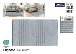Moblekit Alfombra de Algodón Gris 80x140cm