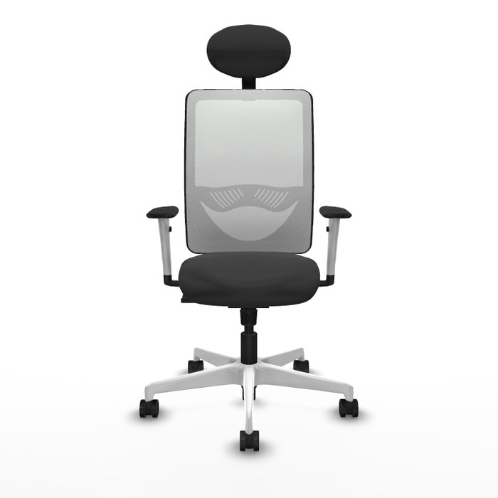 PIQUERAS Y CRESPO Silla de oficina Zulema con mecanismo Sincro, Gris oscuro y Blanco PIQUERAS Y CRESPO Silla de oficina Zulema con mecanismo Sincro, Gris oscuro y Blanco