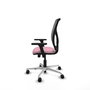 PIQUERAS Y CRESPO Silla de oficina Motilla con mecanismo Sincro/Traslack, Rosa y Gris
