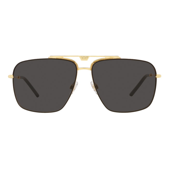 Dolce Gabbana DG2264-02-87 Gafas de sol para hombre con detalles dorados y cristal gris
