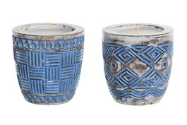 DKD Home Decor Velas de Cera de Parafina y Albasia Decape Surtidas