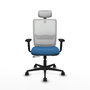 PIQUERAS Y CRESPO Silla de oficina Haches Azul claro y Blanco