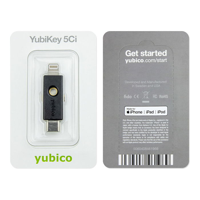 Yubico YubiKey 5Ci Security Key - Black (Código 5060408461969)