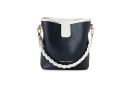 Vince Camuto Bolso Venice Azul Oscuro y Blanco de Polipiel