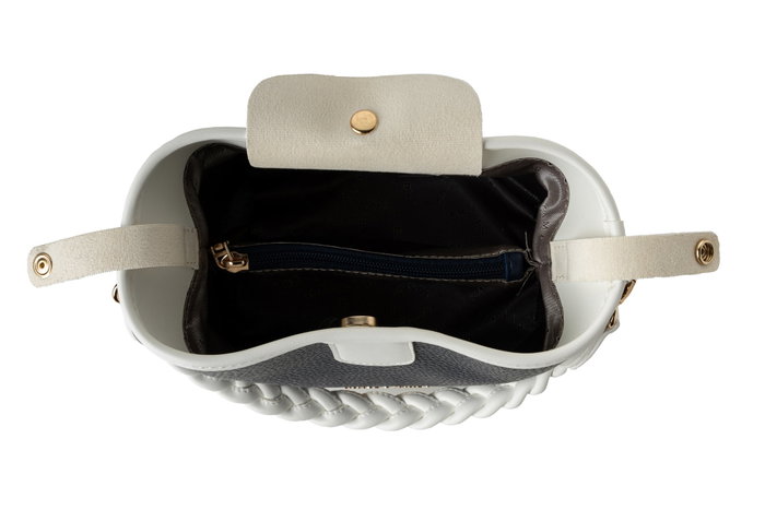 Vince Camuto Bolso Venice Azul Oscuro y Blanco de Polipiel