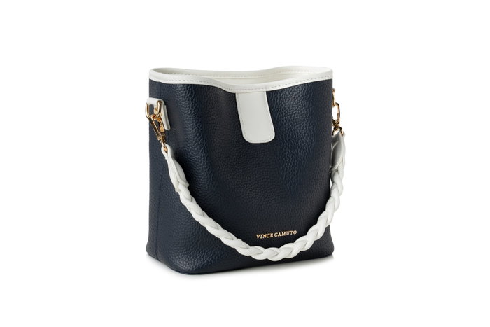 Vince Camuto Bolso Venice Azul Oscuro y Blanco de Polipiel