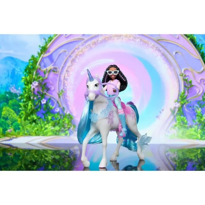 Spinmaster SPI6072675 Figuras de Layla + Glaciar Unicorn School, 5 accesorios incluidos, a partir de 4 años