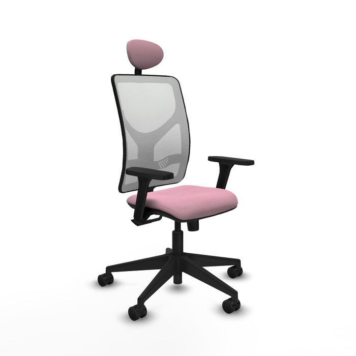 PIQUERAS Y CRESPO Silla de oficina Motilla Rosa y Blanca PIQUERAS Y CRESPO Silla de oficina Motilla Rosa y Blanca