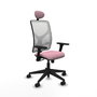 PIQUERAS Y CRESPO Silla de oficina Motilla Rosa y Blanca