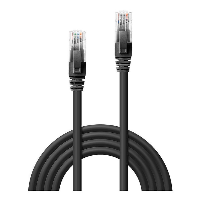 Lindy Cable de Red Cat6 U/UTP Negro 3 m RJ-45