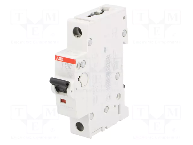 ABB S201M-C25 Interruptor magnetotérmico 25A 1 Polo 10kA ABB S201M-C25 Interruptor magnetotérmico 25A 1 Polo 10kA