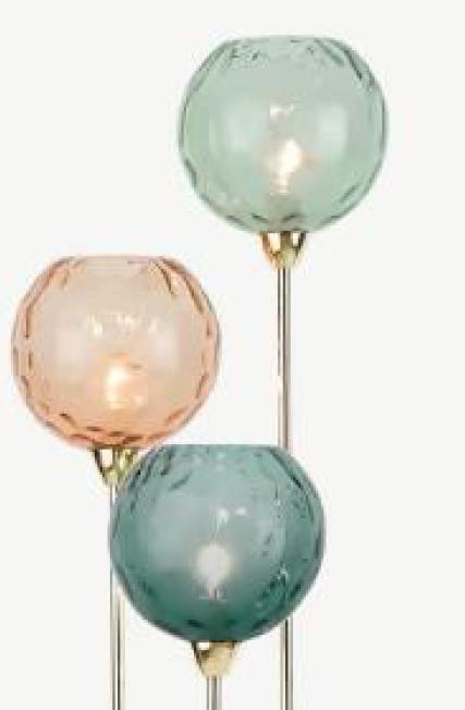 DKD Home Decor Lámpara de Sobremesa de Mármol y Cristal Bolas