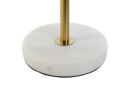 DKD Home Decor Lámpara Sobremesa Bowlas Glam Dorado Multicolor 18 x 60 x 32 cm Marmol Cristal Metal E14