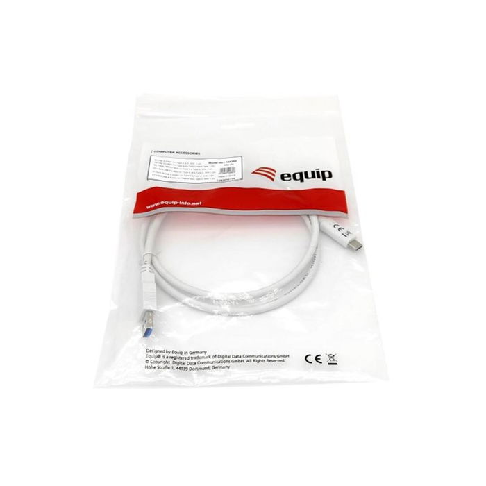 EQUIP Cable USB C a USB A EQ128363, USB 3.2 Gen 1 (5 Gbps) 1 m, Blanco