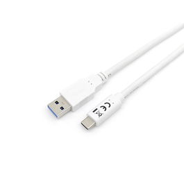 EQUIP Cable USB C a USB A EQ128363, USB 3.2 Gen 1 (5 Gbps) 1 m, Blanco