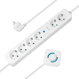 LogiLink Regleta de enchufes 6-fach con 6 tomas CEE 7/3 y interruptor