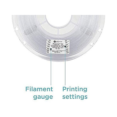 Polmask Filamento PC 1,75mm Transparente 1kg Polmask Filamento PC 1,75mm Transparente 1kg