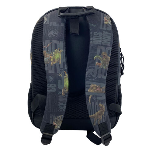 CYP BRANDS Mochila Roar Jurassic World 43cm adaptable con tres compartimentos, bolsillos laterales y tirantes ergonómicos
