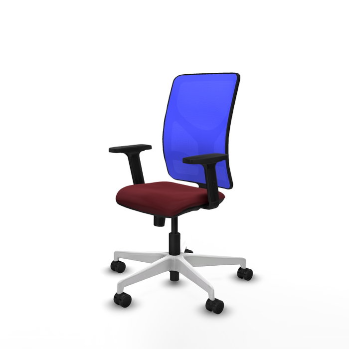 PIQUERAS Y CRESPO Silla de oficina Motilla con mecanismo Sincro, granate y azul PIQUERAS Y CRESPO Silla de oficina Motilla con mecanismo Sincro, granate y azul