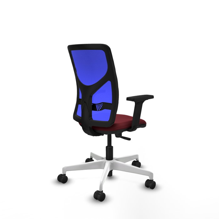 PIQUERAS Y CRESPO Silla de oficina Motilla con mecanismo Sincro, granate y azul PIQUERAS Y CRESPO Silla de oficina Motilla con mecanismo Sincro, granate y azul