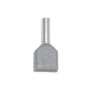 Basics Puntera aislada doble 04,00 mm² gris, 100 uds
