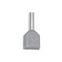 Basics Puntera Aislada Doble 04,00 mm² Gris 100 uds