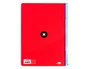 Antartik Cuaderno espiral A4 tapa dura 80 hojas 90gr cuadro 4mm con margen color rojo