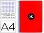 Antartik Cuaderno espiral A4 tapa dura 80 hojas 90gr cuadro 4mm con margen color rojo Antartik Cuaderno espiral A4 tapa dura 80 hojas 90gr cuadro 4mm con margen color rojo