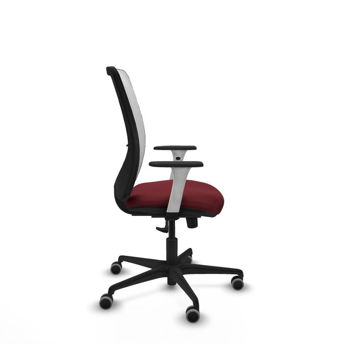 PIQUERAS Y CRESPO Silla de oficina Zulema con mecanismo Sincro, Granate y Blanco PIQUERAS Y CRESPO Silla de oficina Zulema con mecanismo Sincro, Granate y Blanco