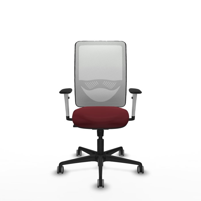 PIQUERAS Y CRESPO Silla de oficina Zulema con mecanismo Sincro, Granate y Blanco PIQUERAS Y CRESPO Silla de oficina Zulema con mecanismo Sincro, Granate y Blanco