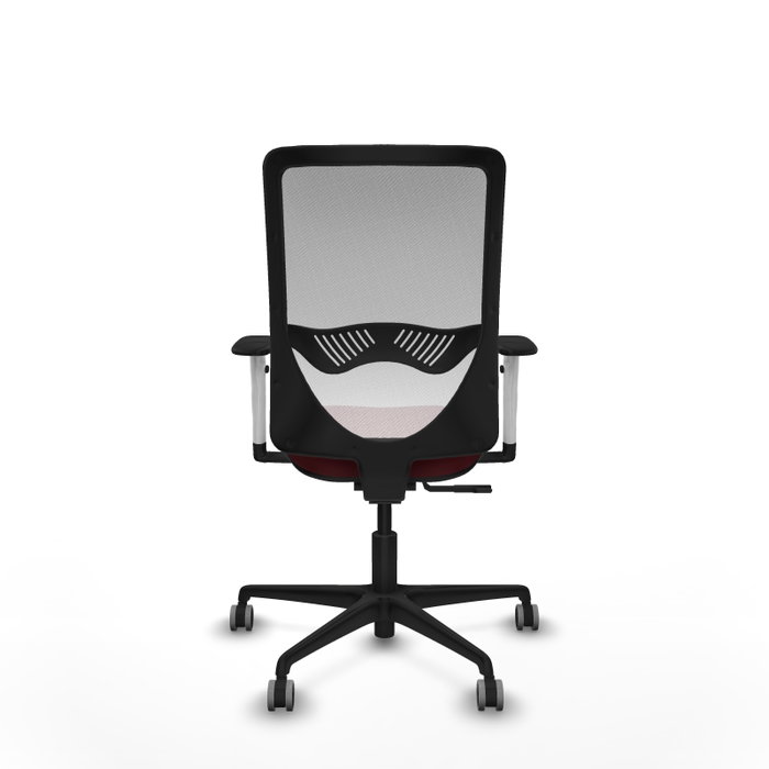 PIQUERAS Y CRESPO Silla de oficina Zulema con mecanismo Sincro, Granate y Blanco PIQUERAS Y CRESPO Silla de oficina Zulema con mecanismo Sincro, Granate y Blanco
